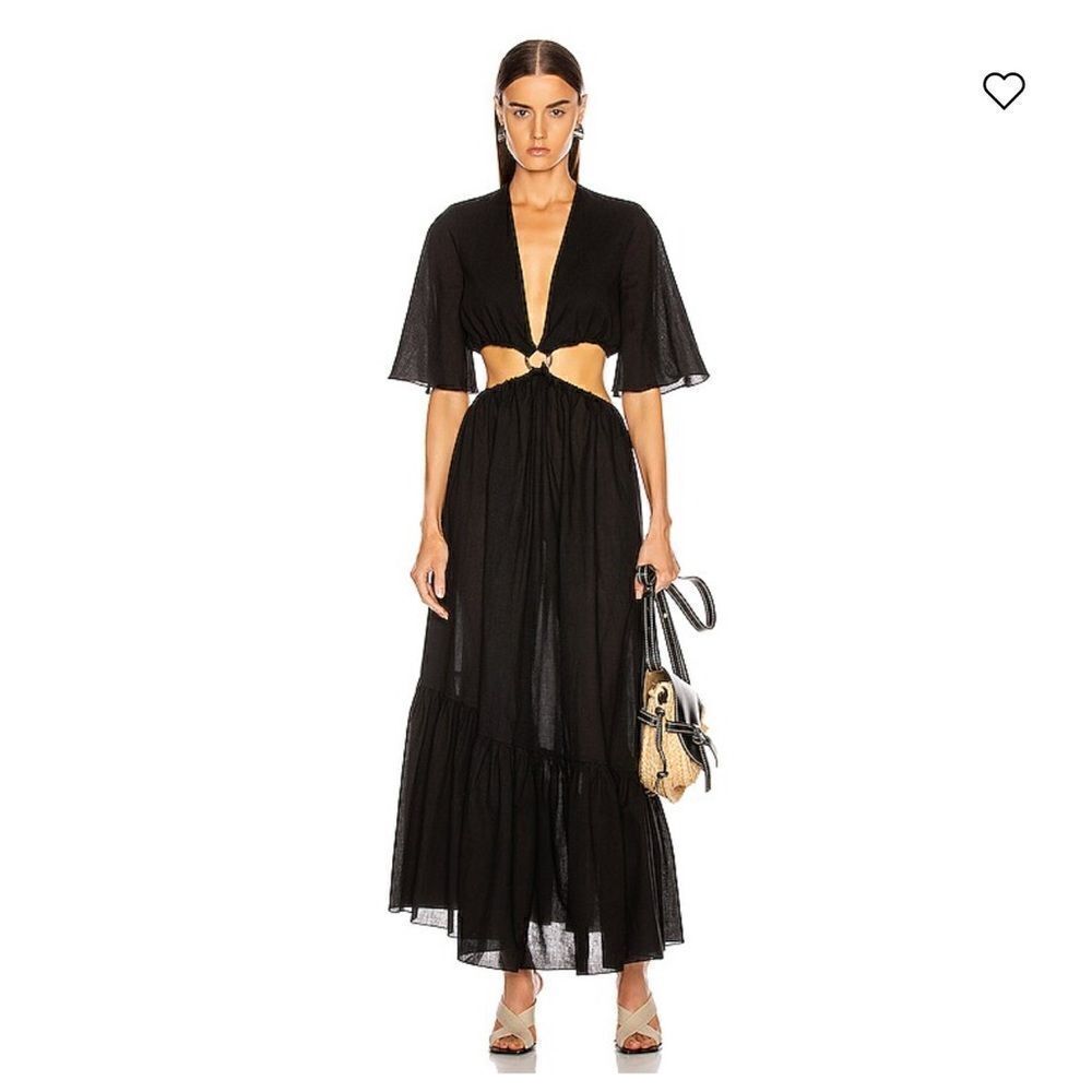 BEAU SOUCI Black Cut out cotton Isola dress New Size 40